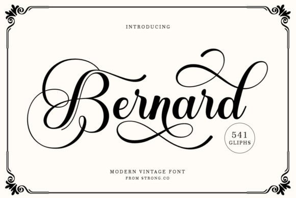 Bernard: A Luxurious Script Font for Elegant Branding Projects