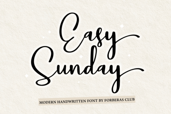 Easy Sunday: A Smooth Script Font for Modern Web Design and Digital Branding