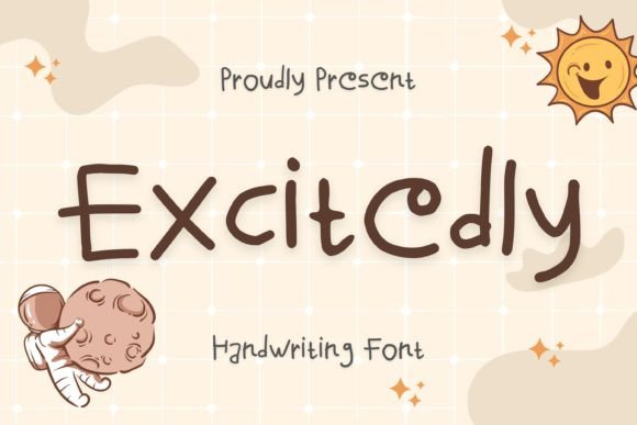 Excitedly Font Review: A Childish Handwritten Typeface for Playful Branding
