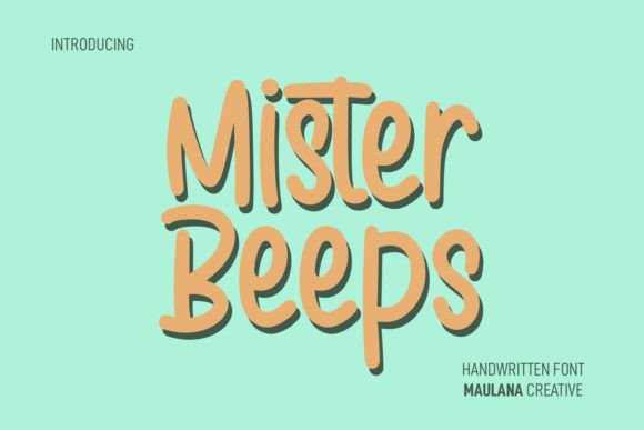 Mister Beeps: A Whimsical Handwritten Font for Editorial Design