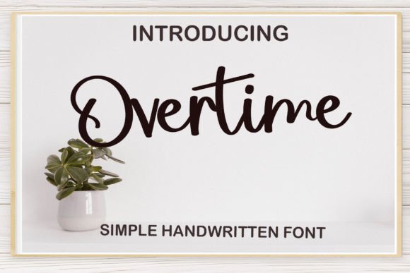 Overtime Font: Elevate Your Brand with Elegant Handwritten Typography