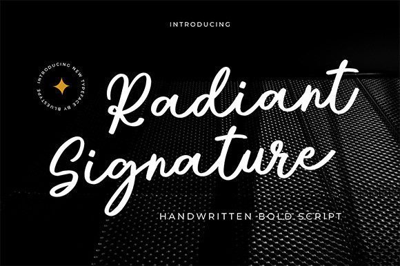 Radiant Signature: A Stylish Handwritten Font for Business Branding