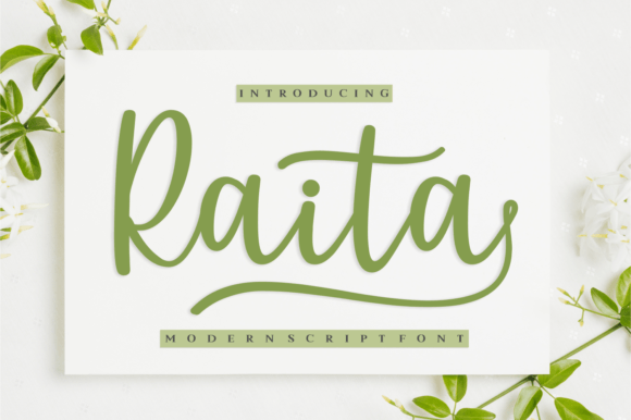 Raita: A Modern Script Font for Stylish Digital Typography