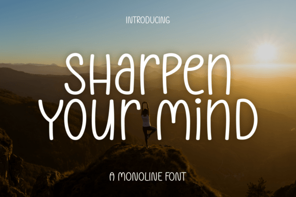 Sharpen Your Mind: A Monoline Font That Elevates Handmade Design