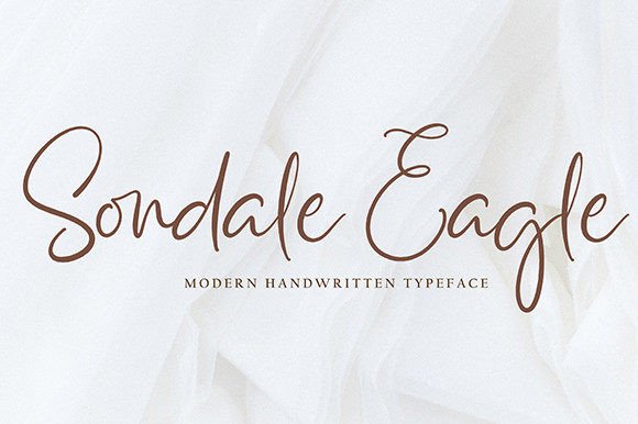 Sondale Eagle: A Stylish Script Font for Handmade Labels, Invitations, and More